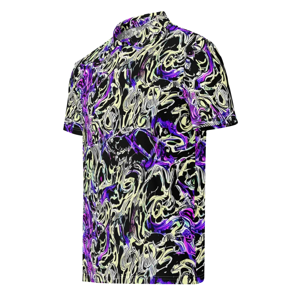 Neon Noir on Men's Slim Fit Polo Shirt — Left Front