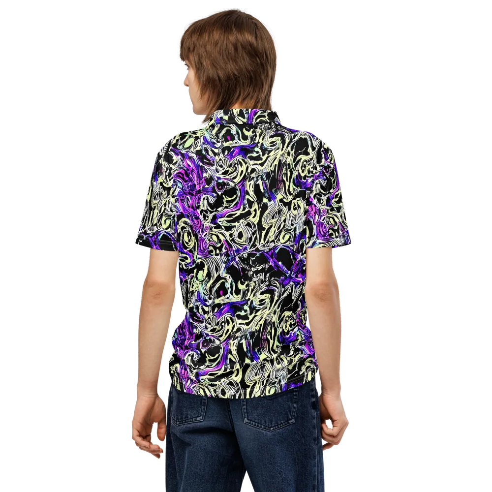 Neon Noir on Men's Slim Fit Polo Shirt — Back