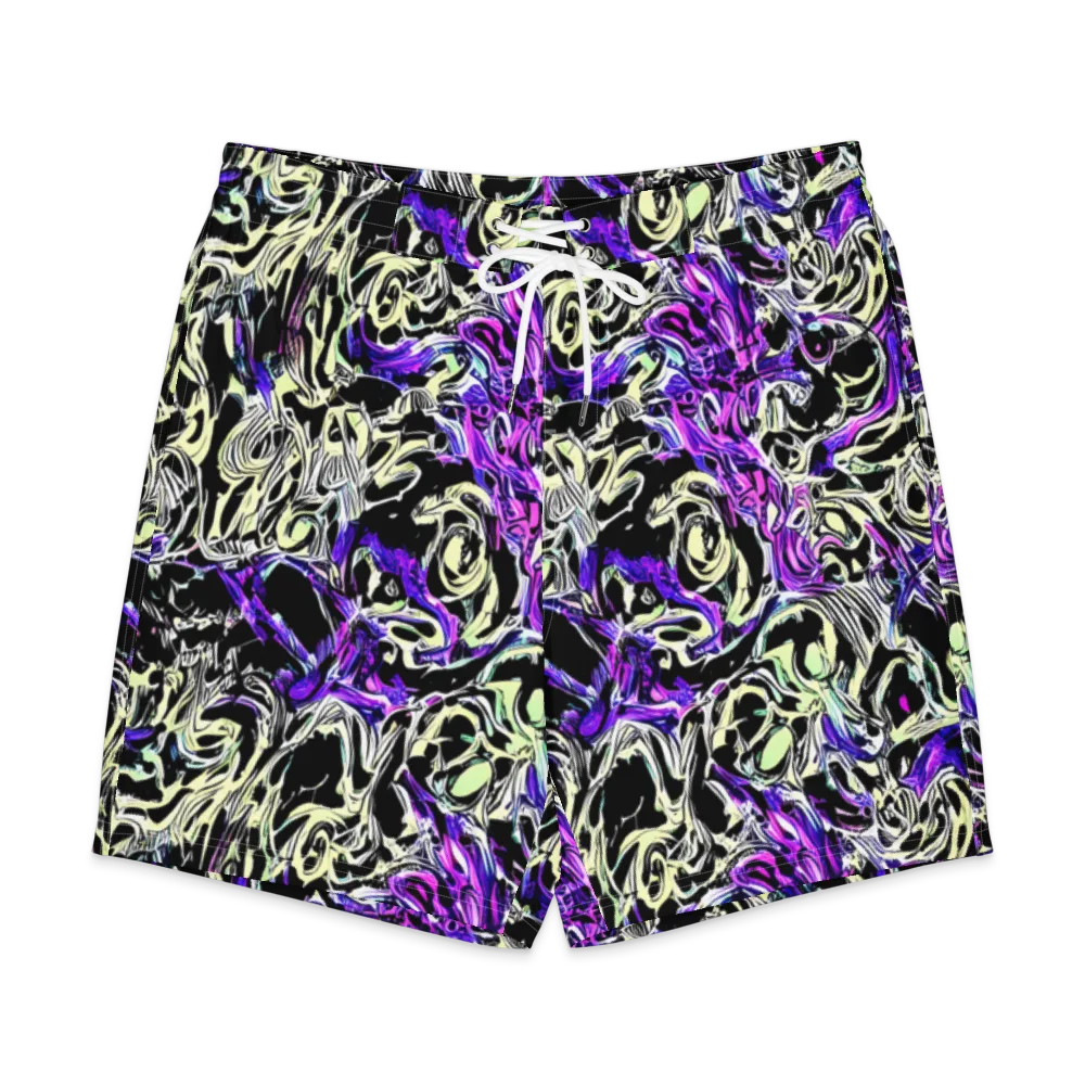 Neon Noir on Men's Board Shorts — Front