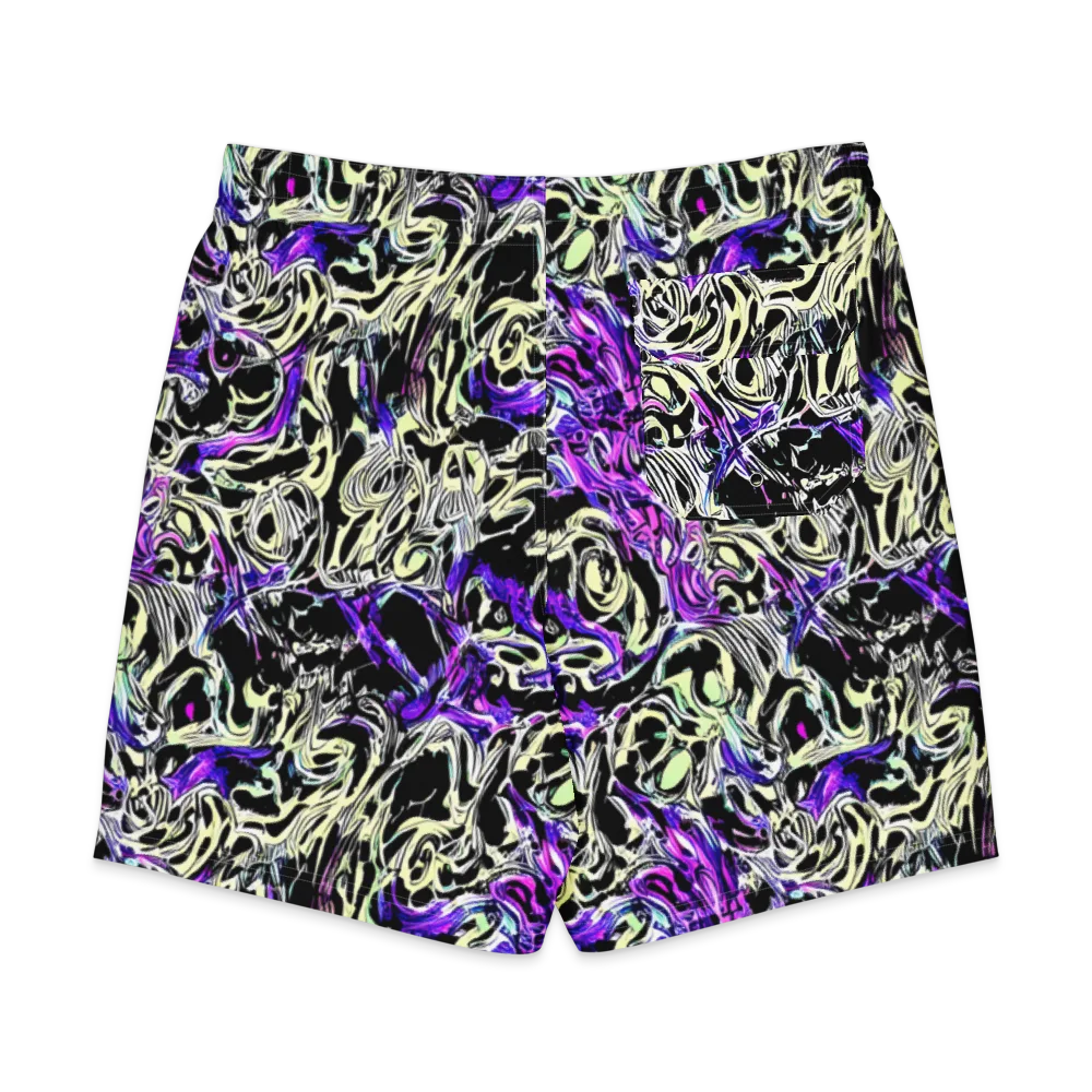 Neon Noir on Men's Board Shorts — Back