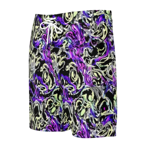 Neon Noir on a Men's Board Shorts