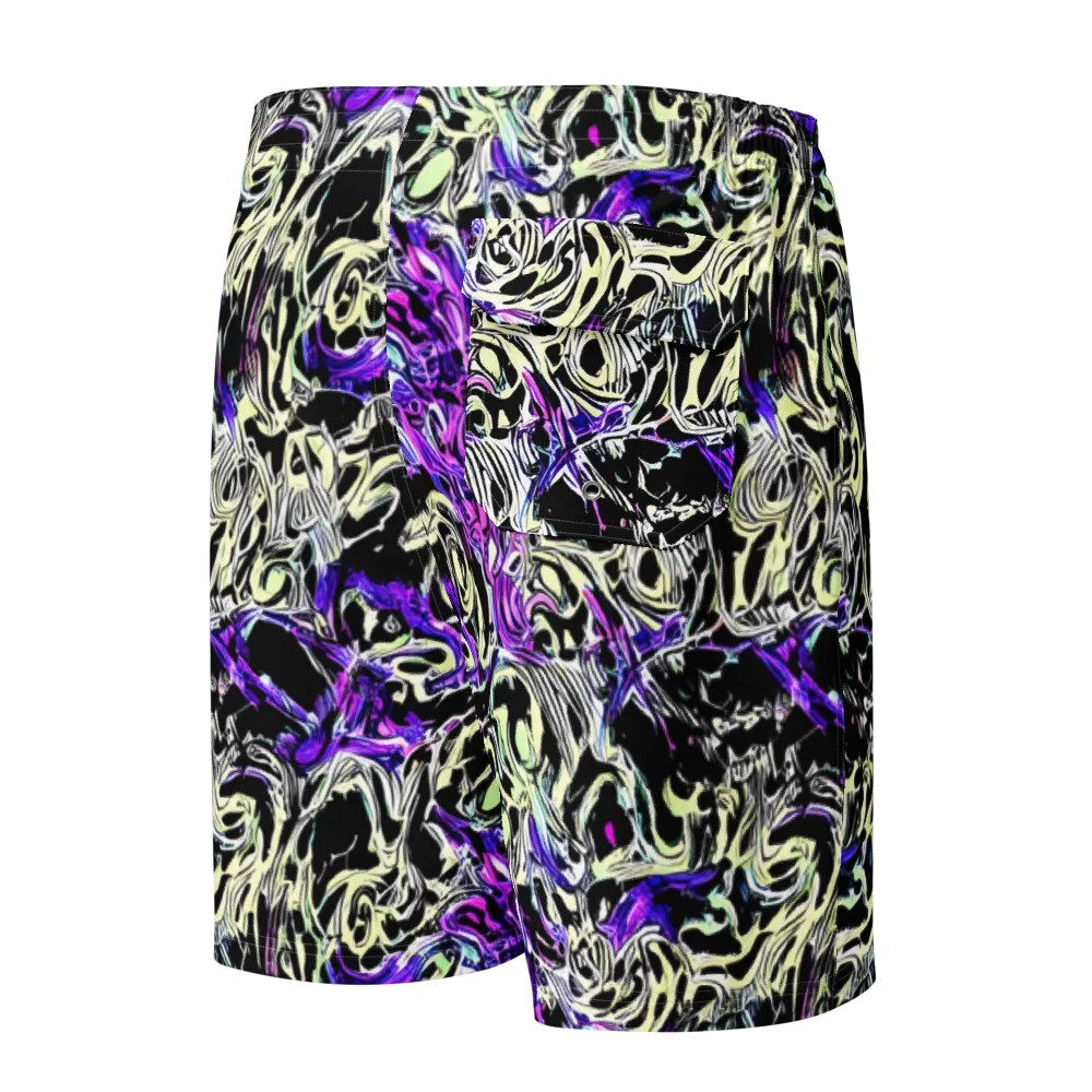 Neon Noir on Men's Board Shorts — Back
