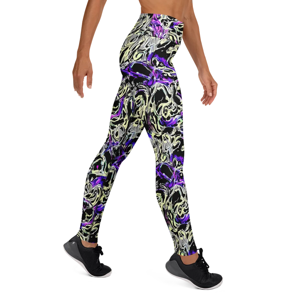 Neon Noir on Yoga Leggings — Right