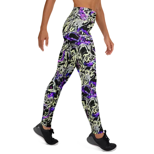 Neon Noir on a Yoga Leggings