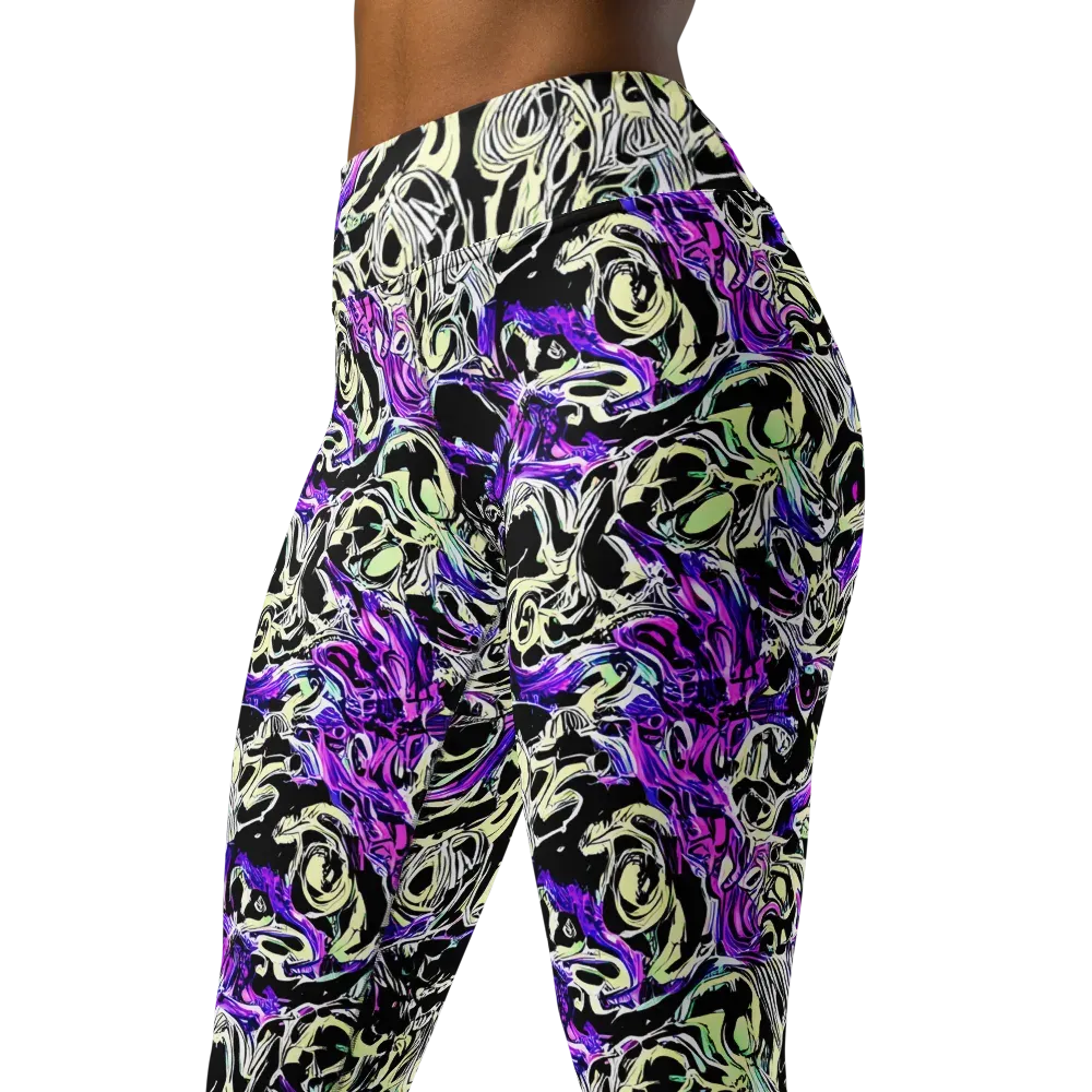 Neon Noir on Yoga Leggings — Left Front