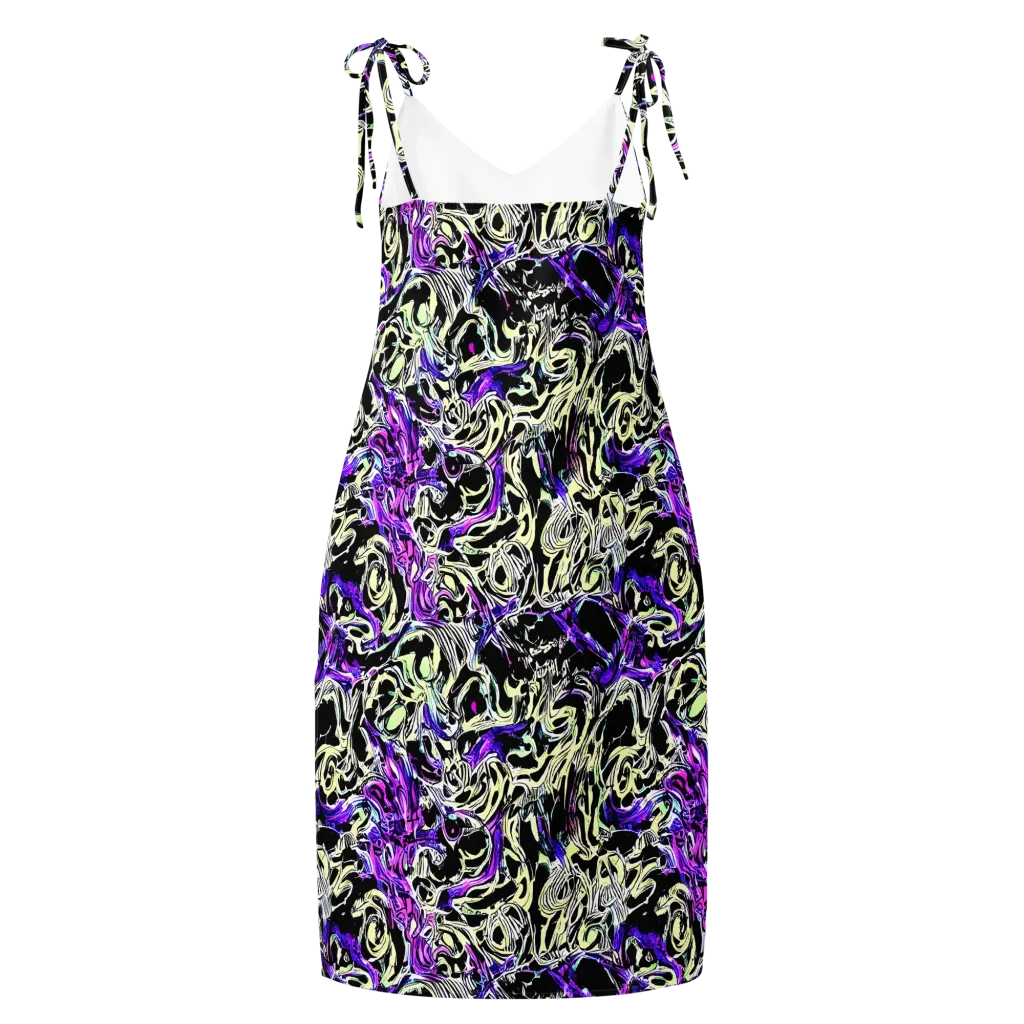 Neon Noir on Slip Dress — Back