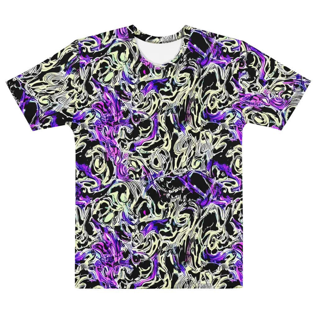 Neon Noir on Men's Cotton Crew Neck T-Shirt — Front