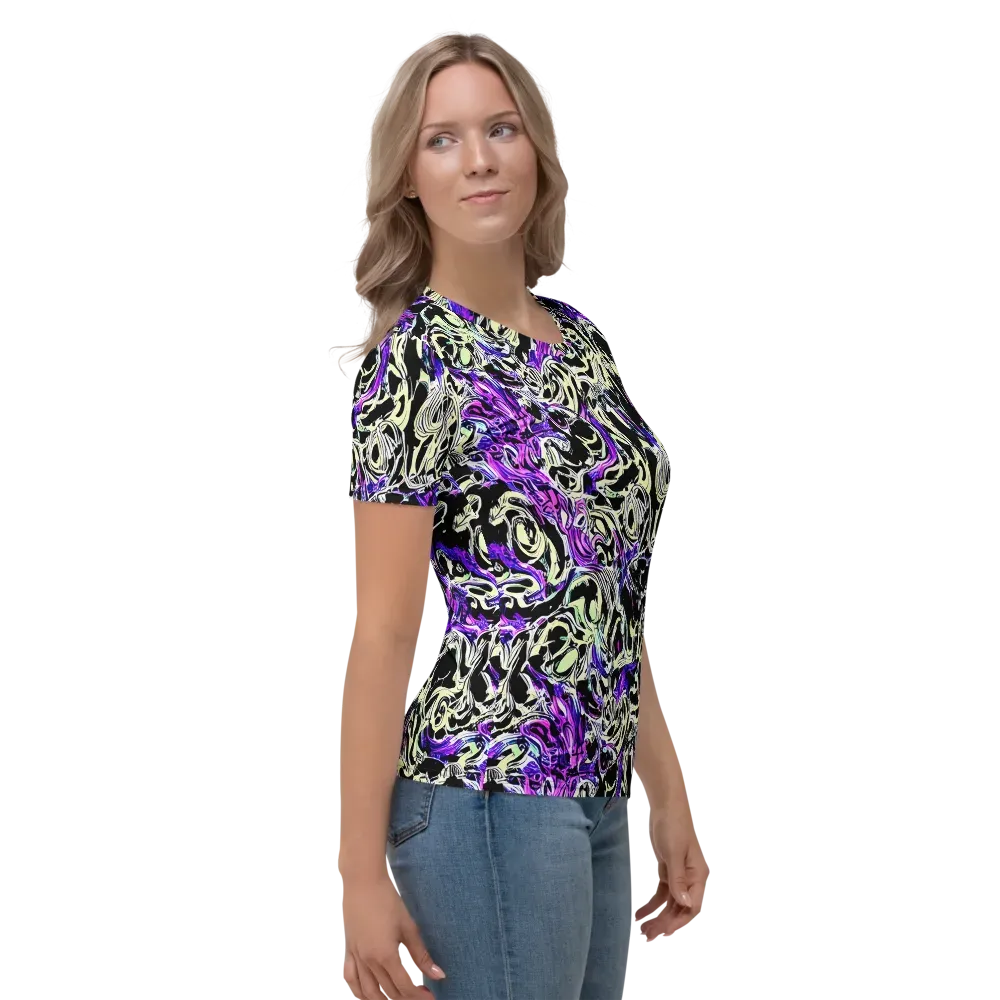 Neon Noir on Women's Crew Neck T-Shirt — Right