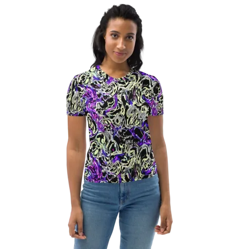 Neon Noir on a Women's Crew Neck T-Shirt