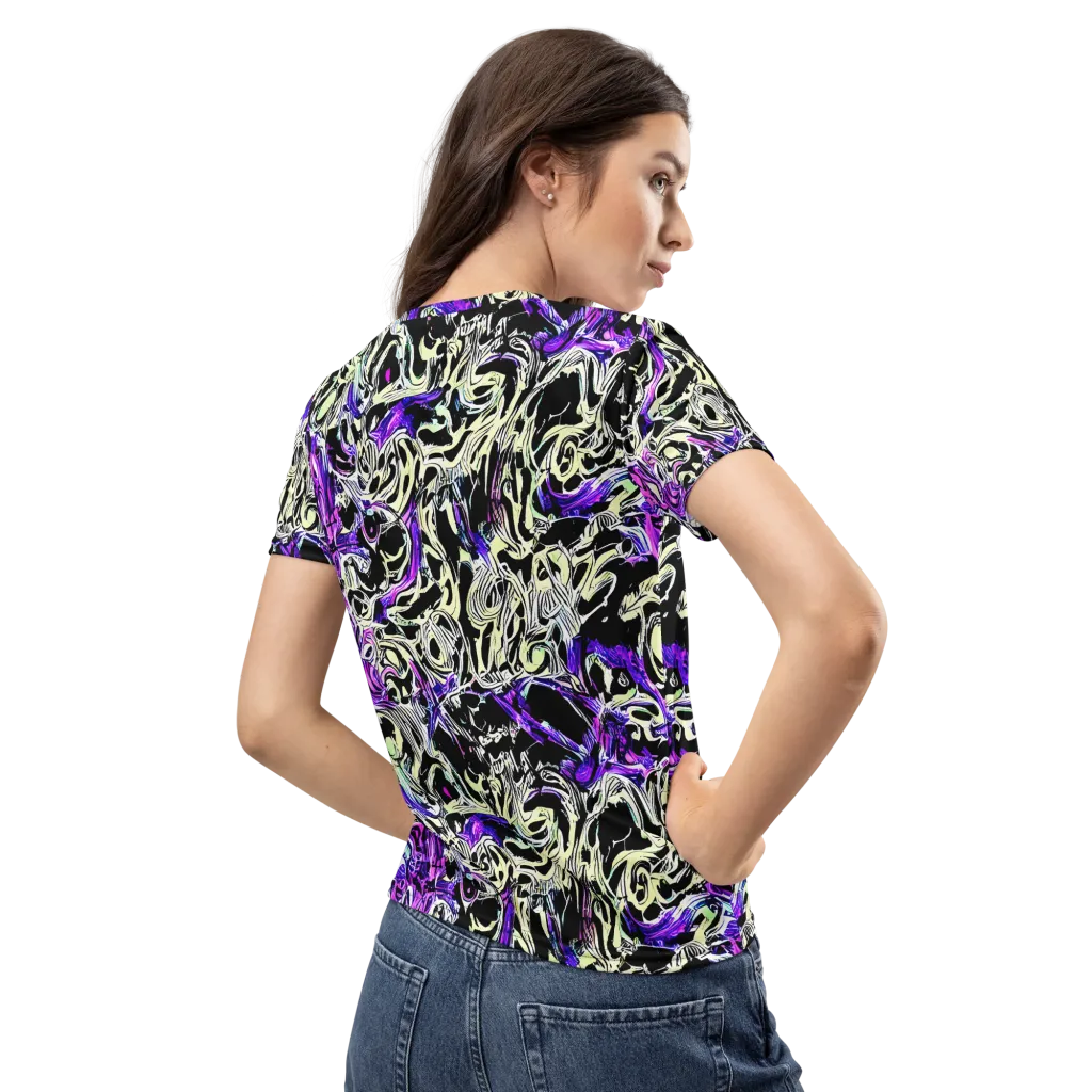 Neon Noir on Women's Crew Neck T-Shirt — Back
