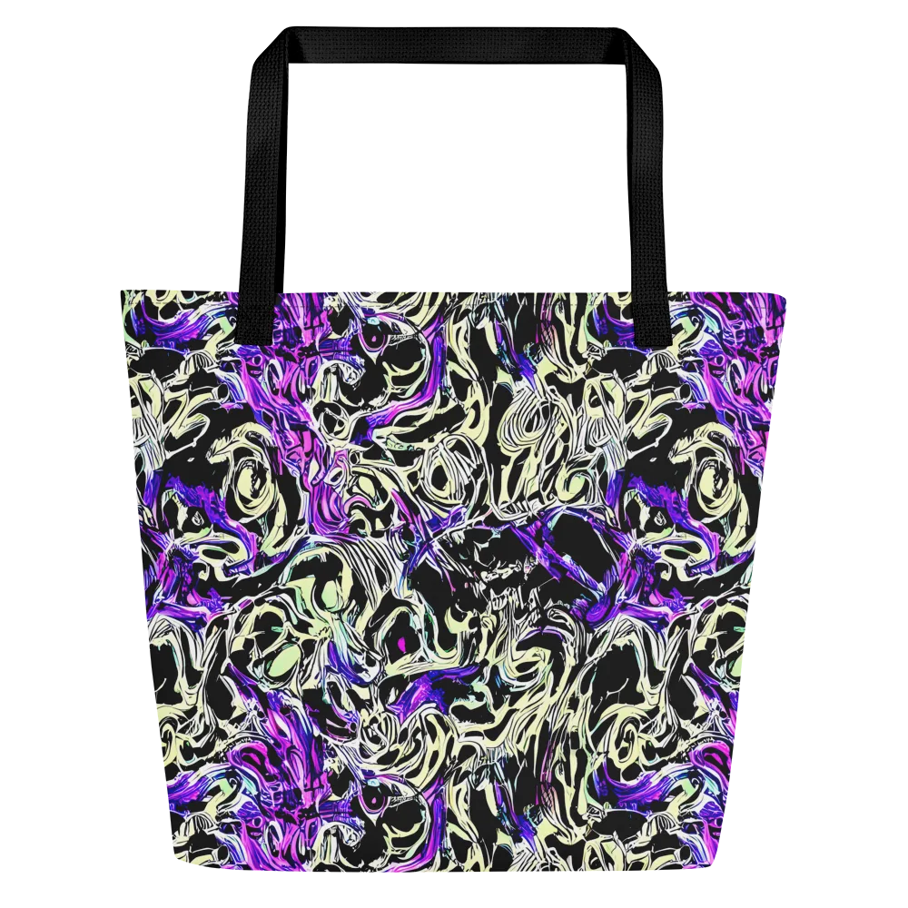 Neon Noir on Large Tote Bag W/ Pocket — Front