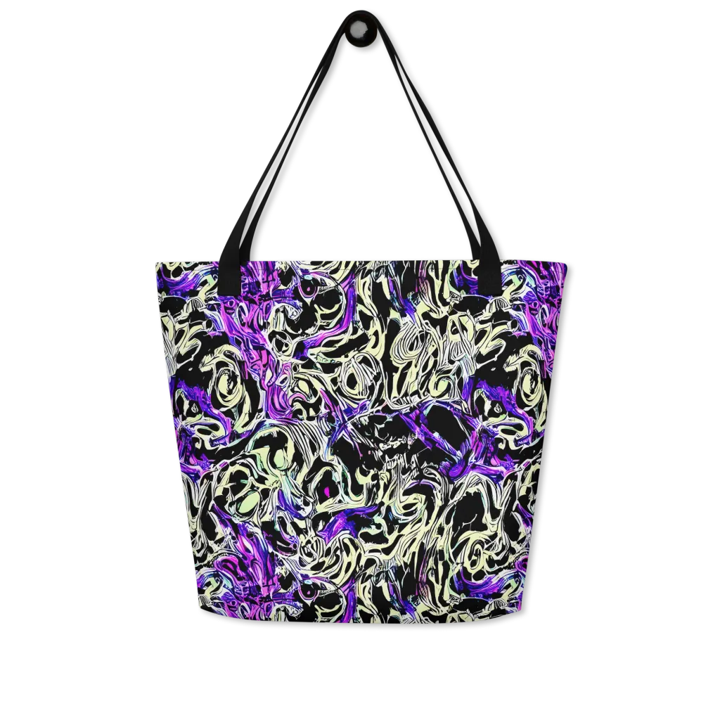 Neon Noir on Large Tote Bag W/ Pocket — Front