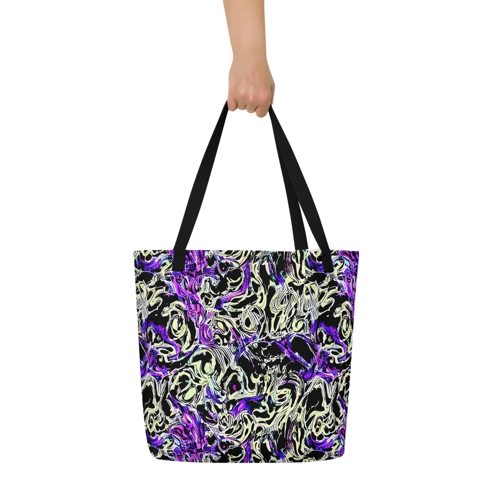 Neon Noir on Large Tote Bag W/ Pocket — Front