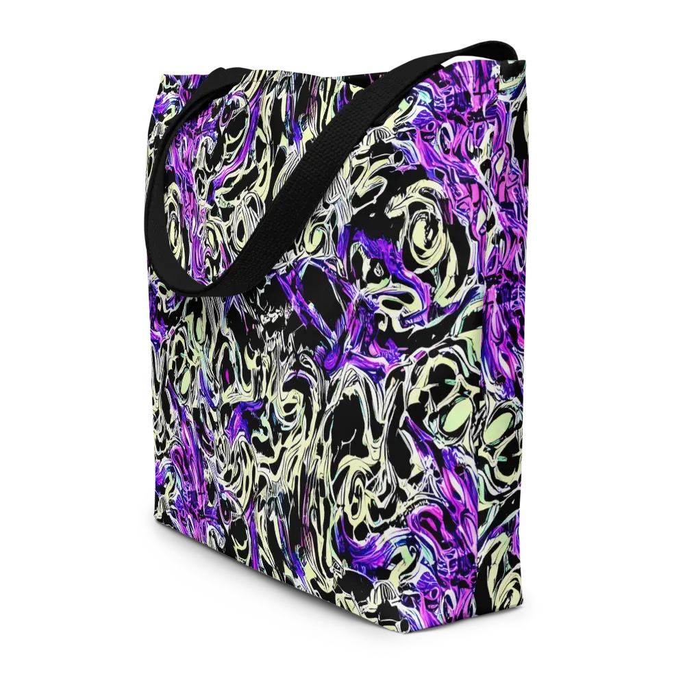 Neon Noir on Large Tote Bag W/ Pocket — Front