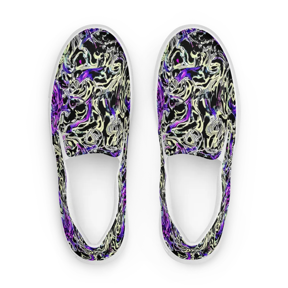 Neon Noir on Women's Slip-On Canvas Shoes — Front