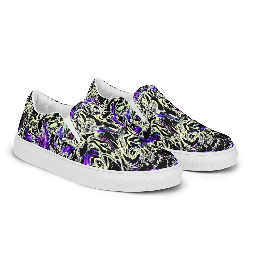Neon Noir on Women's Slip-On Canvas Shoes — Right Front