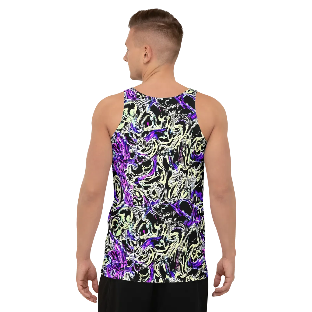 Neon Noir on Men's Tank Top — Back