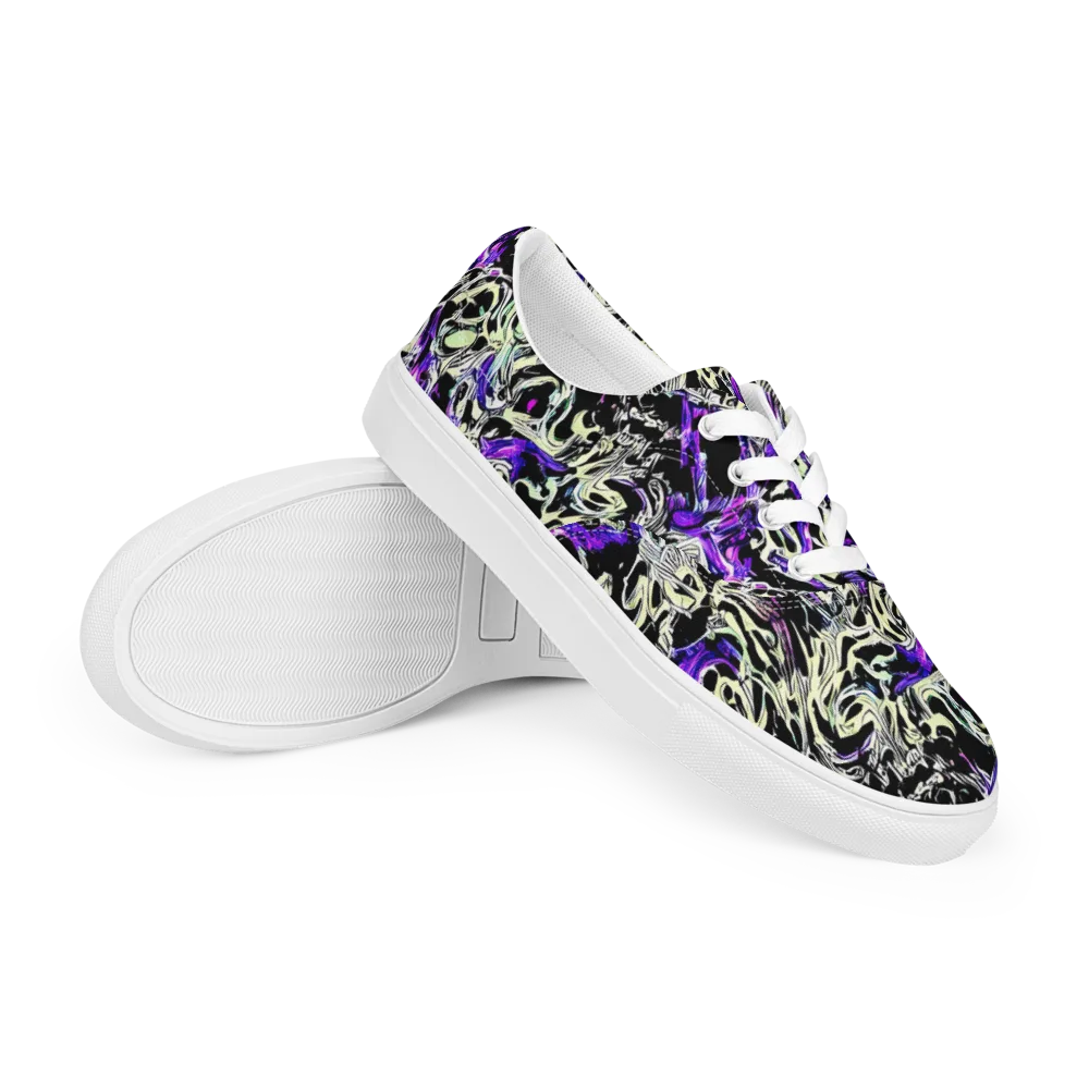Neon Noir on Men's Lace-Up Canvas Shoes — Right Front