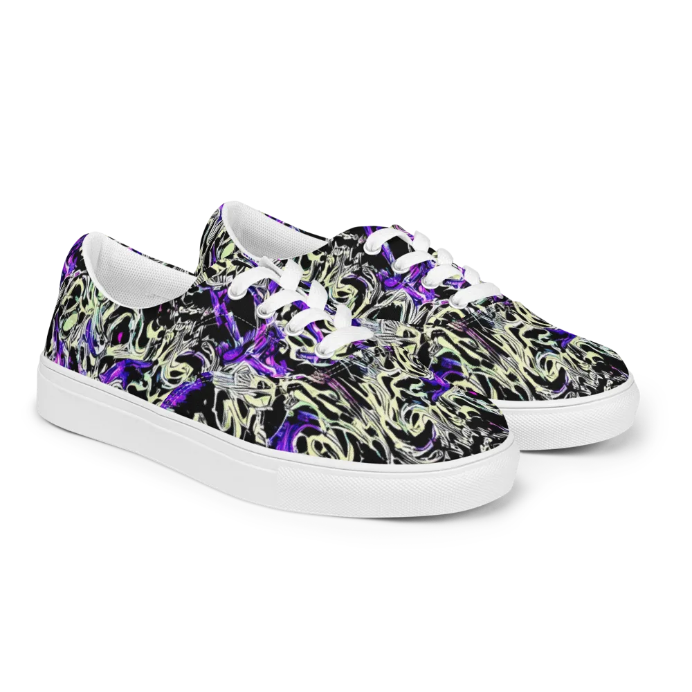 Neon Noir on Men's Lace-Up Canvas Shoes — Right Front