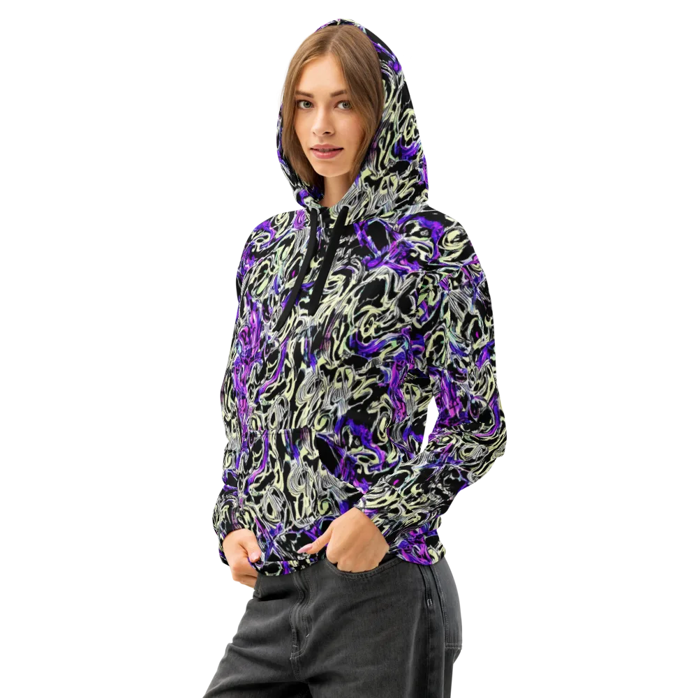 Neon Noir on Cotton Hoodie — Left Front