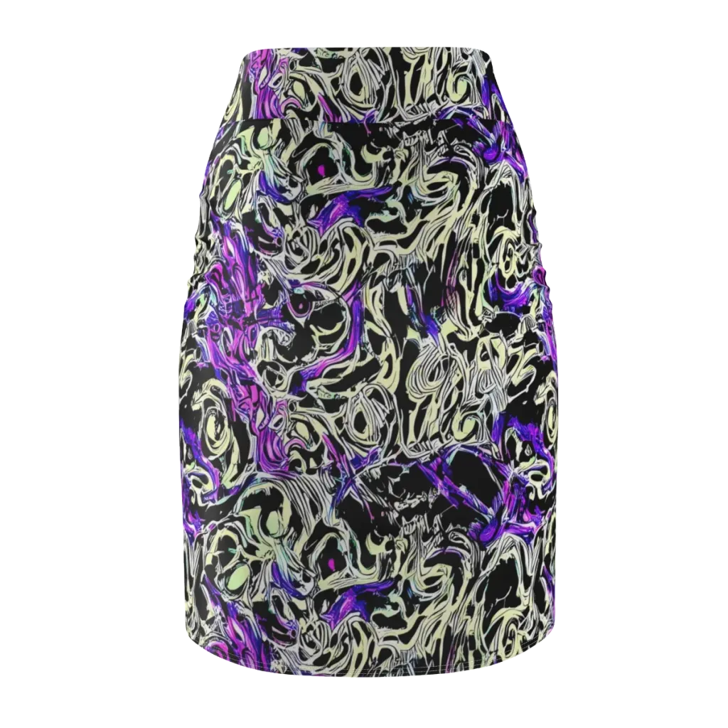 Neon Noir on Pencil Skirt — Back