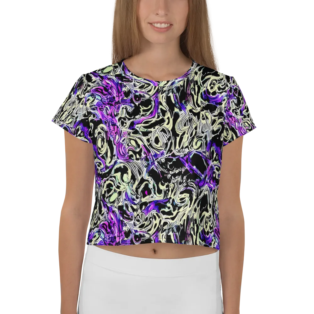 Neon Noir on Crop Tee — Front