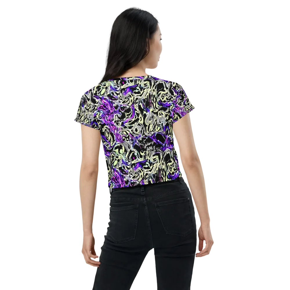 Neon Noir on Crop Tee — Back