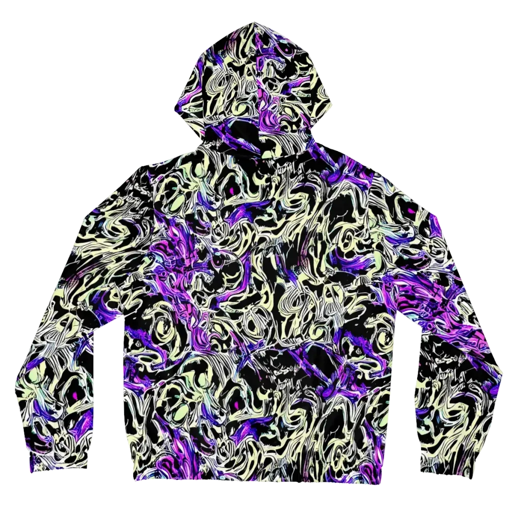 Neon Noir on Women's Full-Zip Hoodie — Back