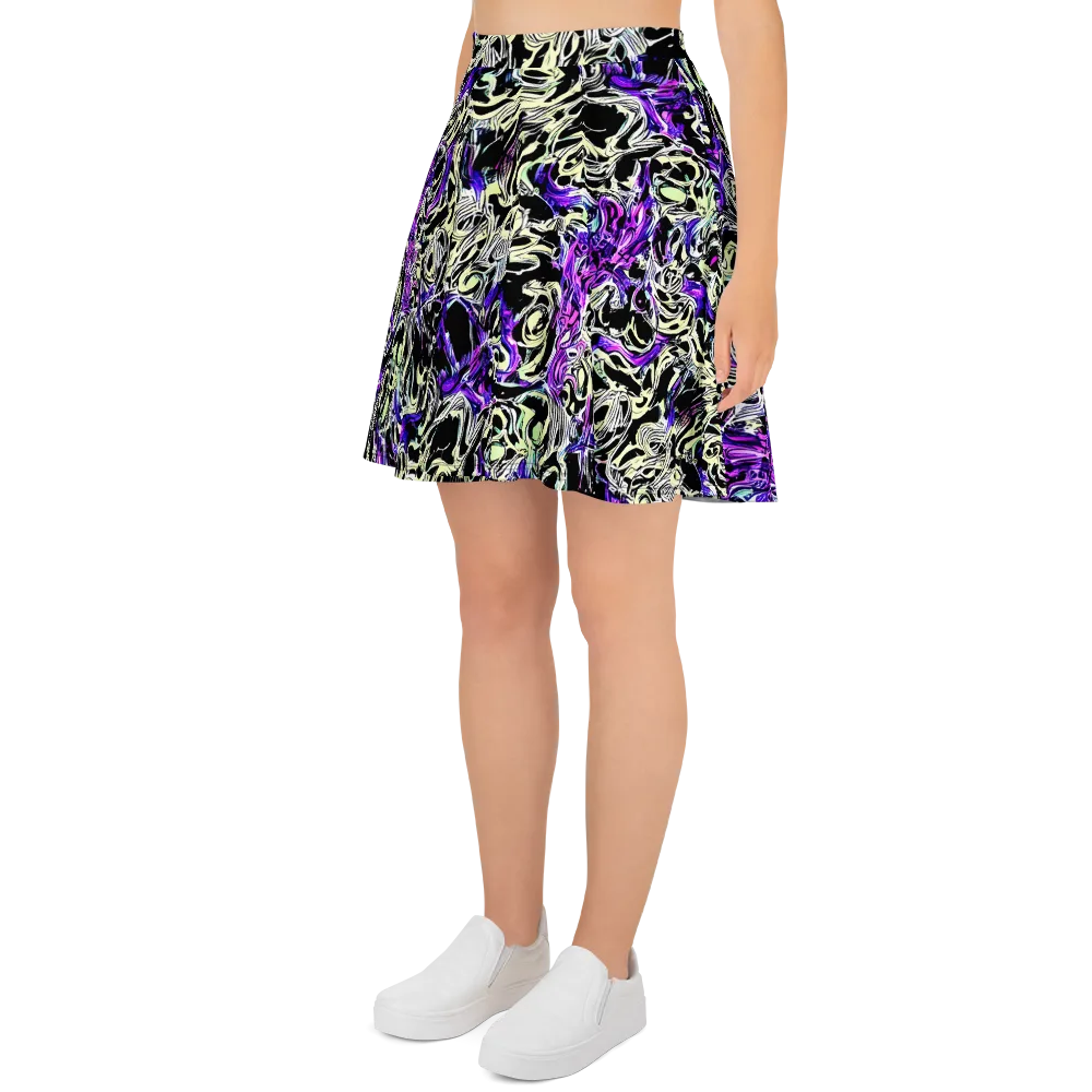 Neon Noir on Skater Skirt — Left