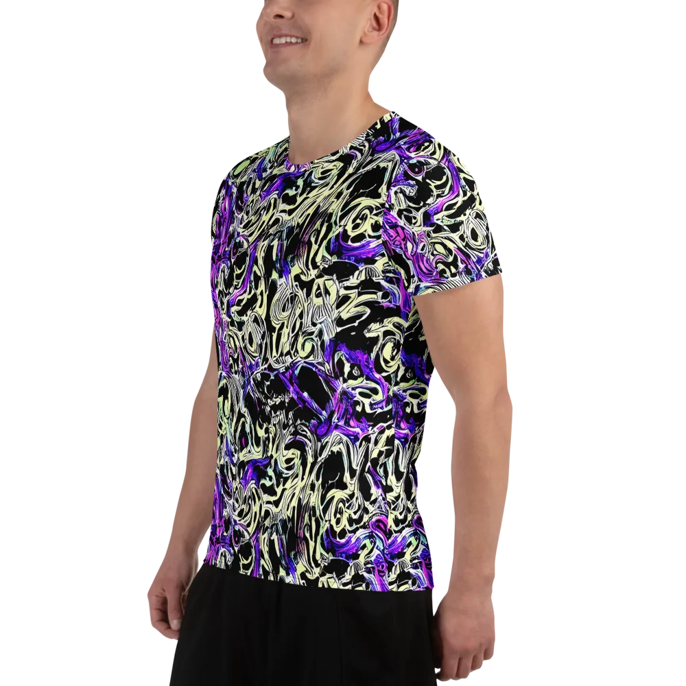 Neon Noir on Men's Athletic T-Shirt — Left