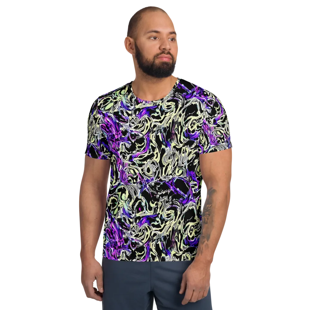 Neon Noir on Men's Athletic T-Shirt — Front