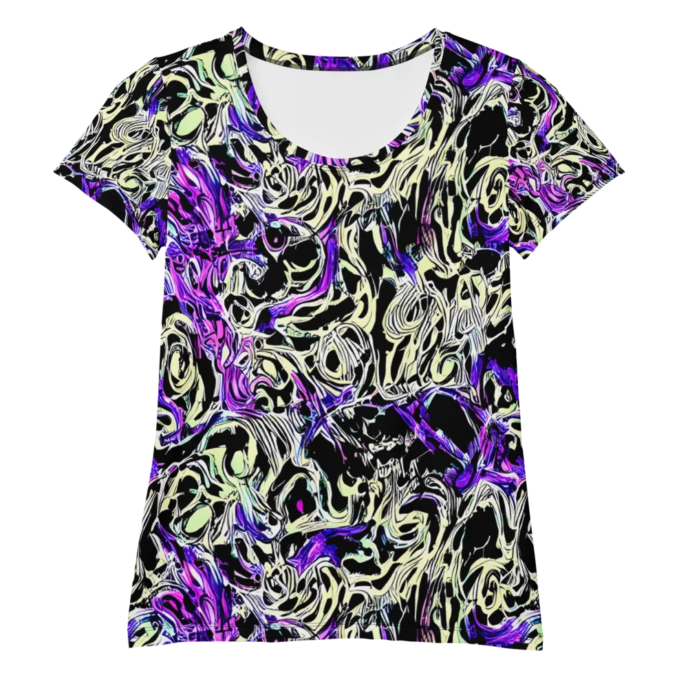 Neon Noir on Women's Athletic T-Shirt — Front