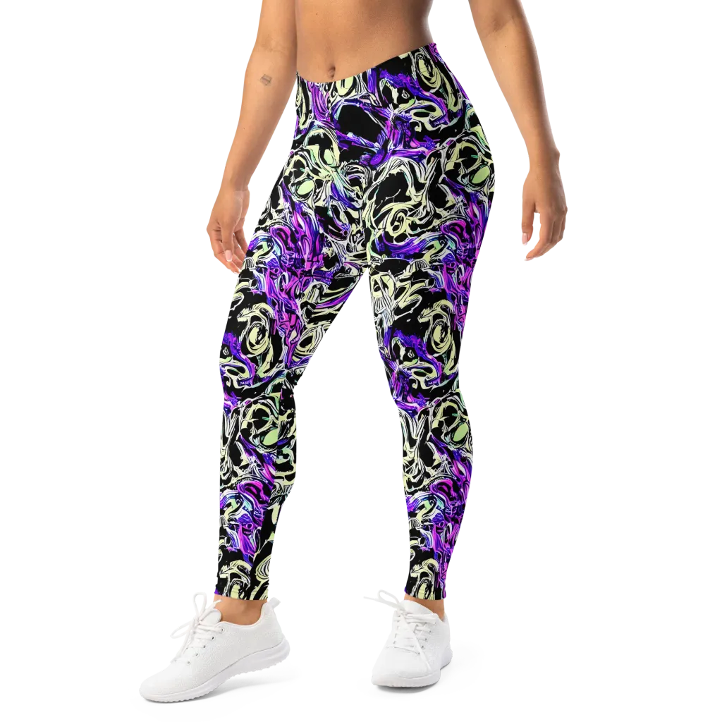 Neon Noir on Leggings — Left Front
