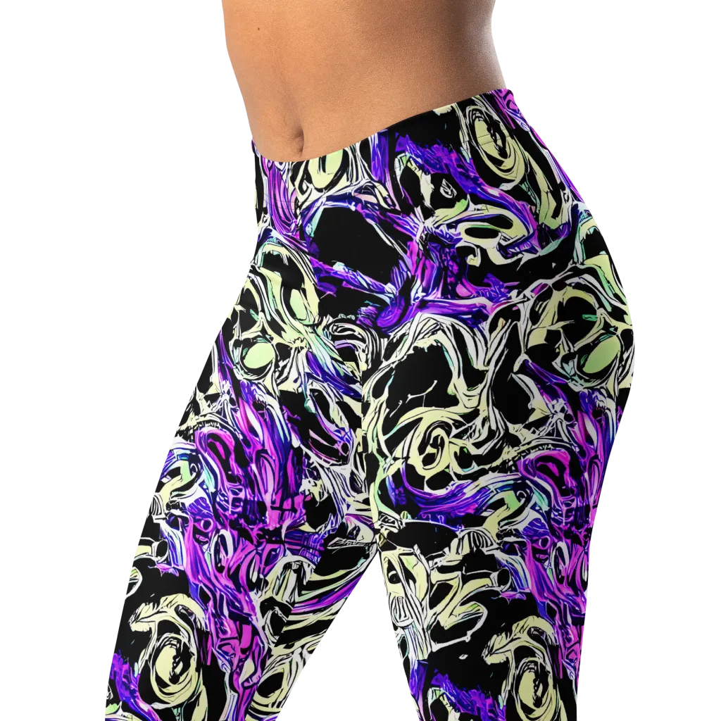 Neon Noir on Leggings — Left Front