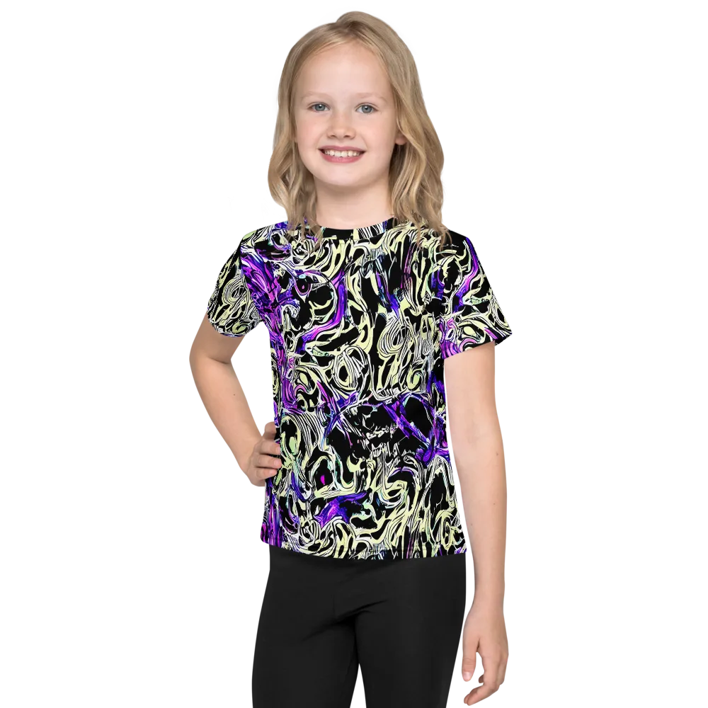 Neon Noir on Kids Crew Neck T-Shirt — Front