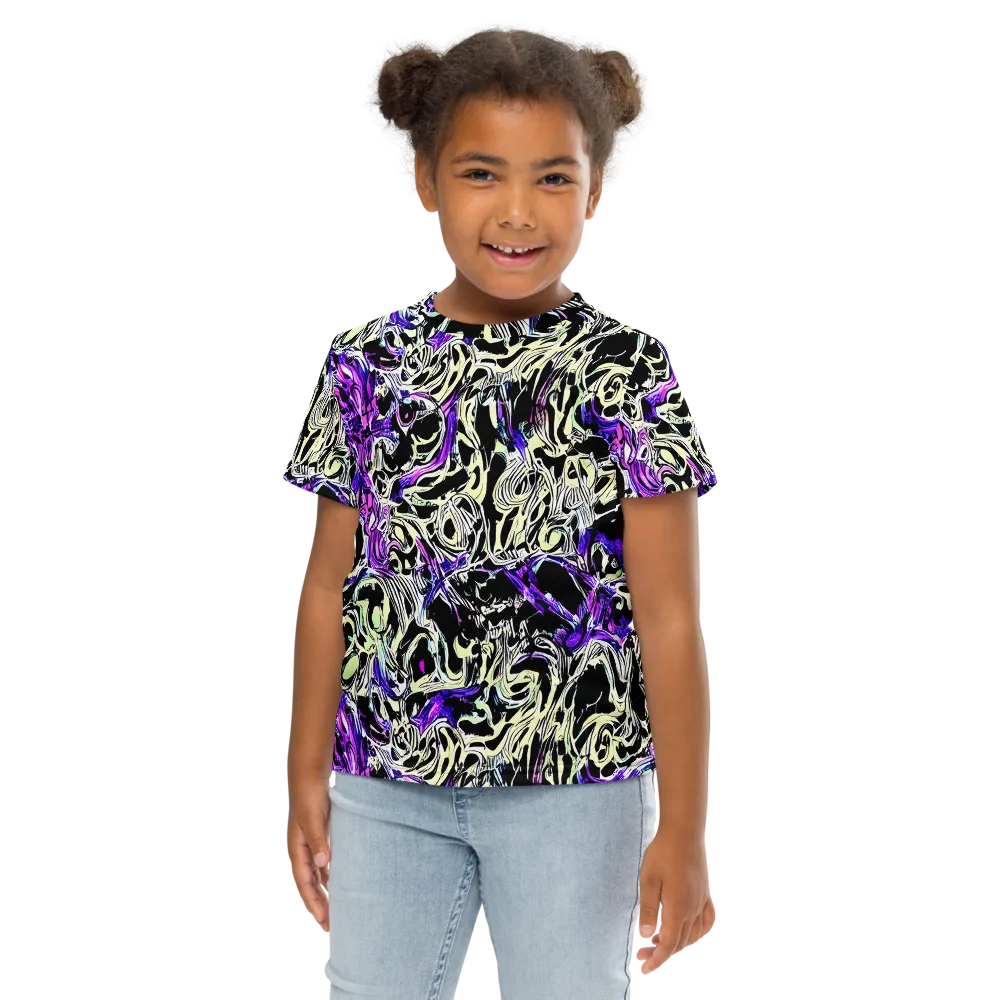 Neon Noir on Kids Crew Neck T-Shirt — Front