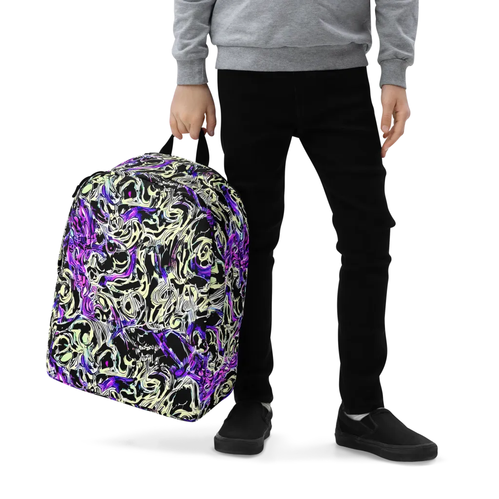Neon Noir on Minimalist Backpack — Zoomed-in