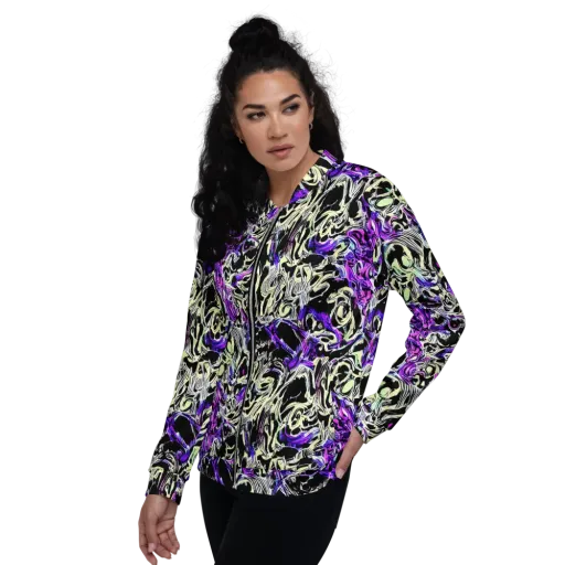 Neon Noir on a Bomber Jacket