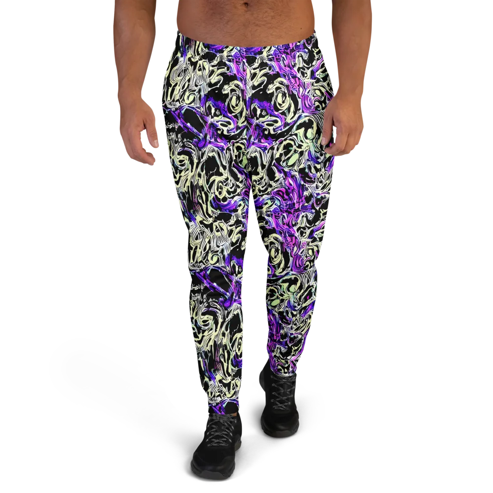 Neon Noir on Men's Joggers — Front