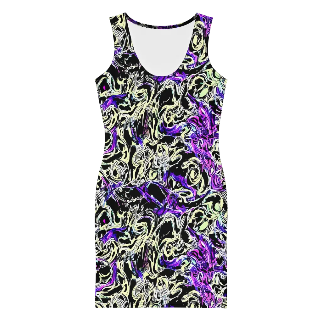 Neon Noir on Bodycon Dress — Front