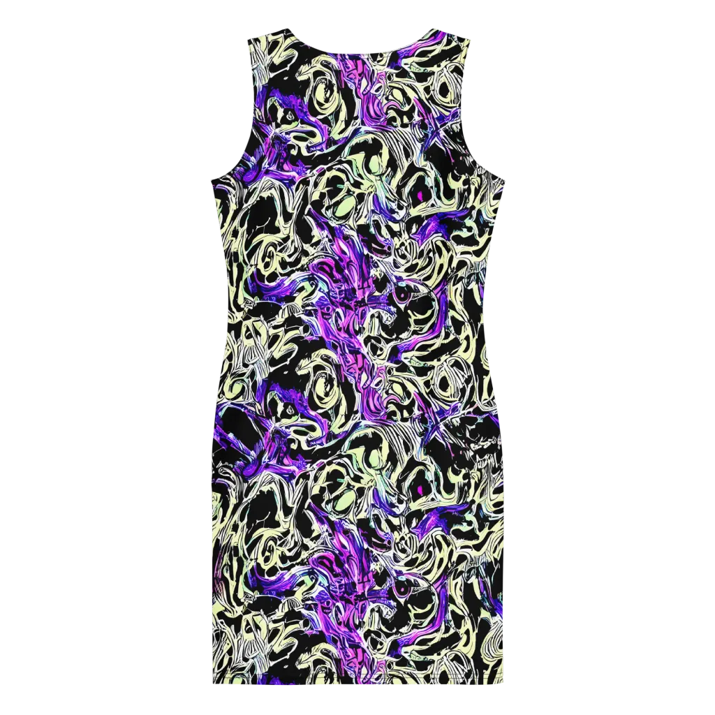 Neon Noir on Bodycon Dress — Back