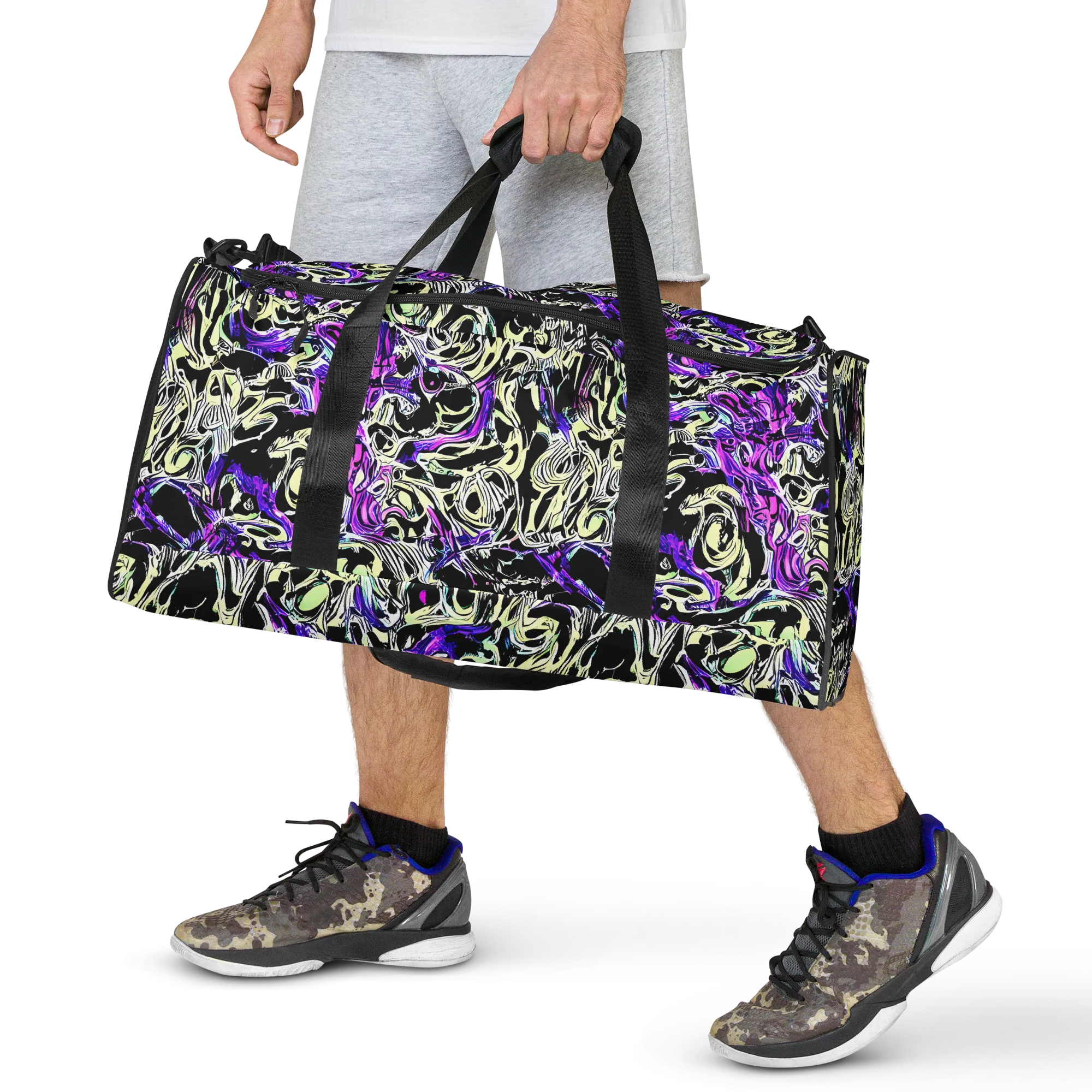 Neon Noir on Duffle Bag — Front