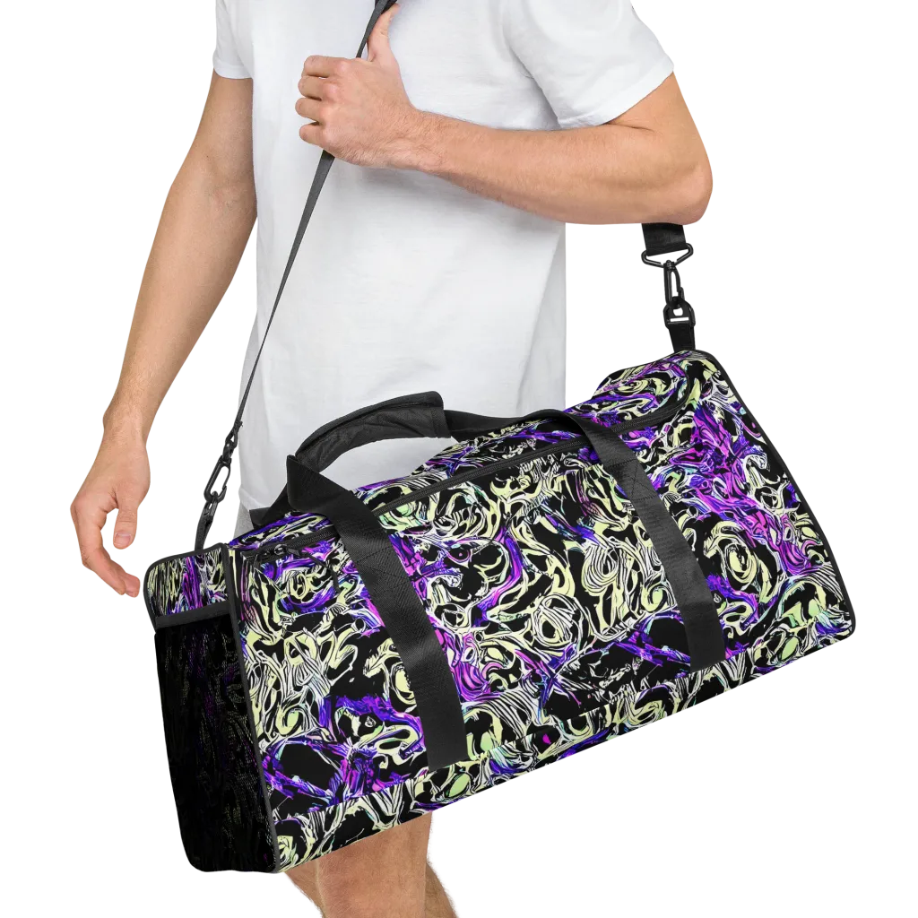 Neon Noir on Duffle Bag — Right Front
