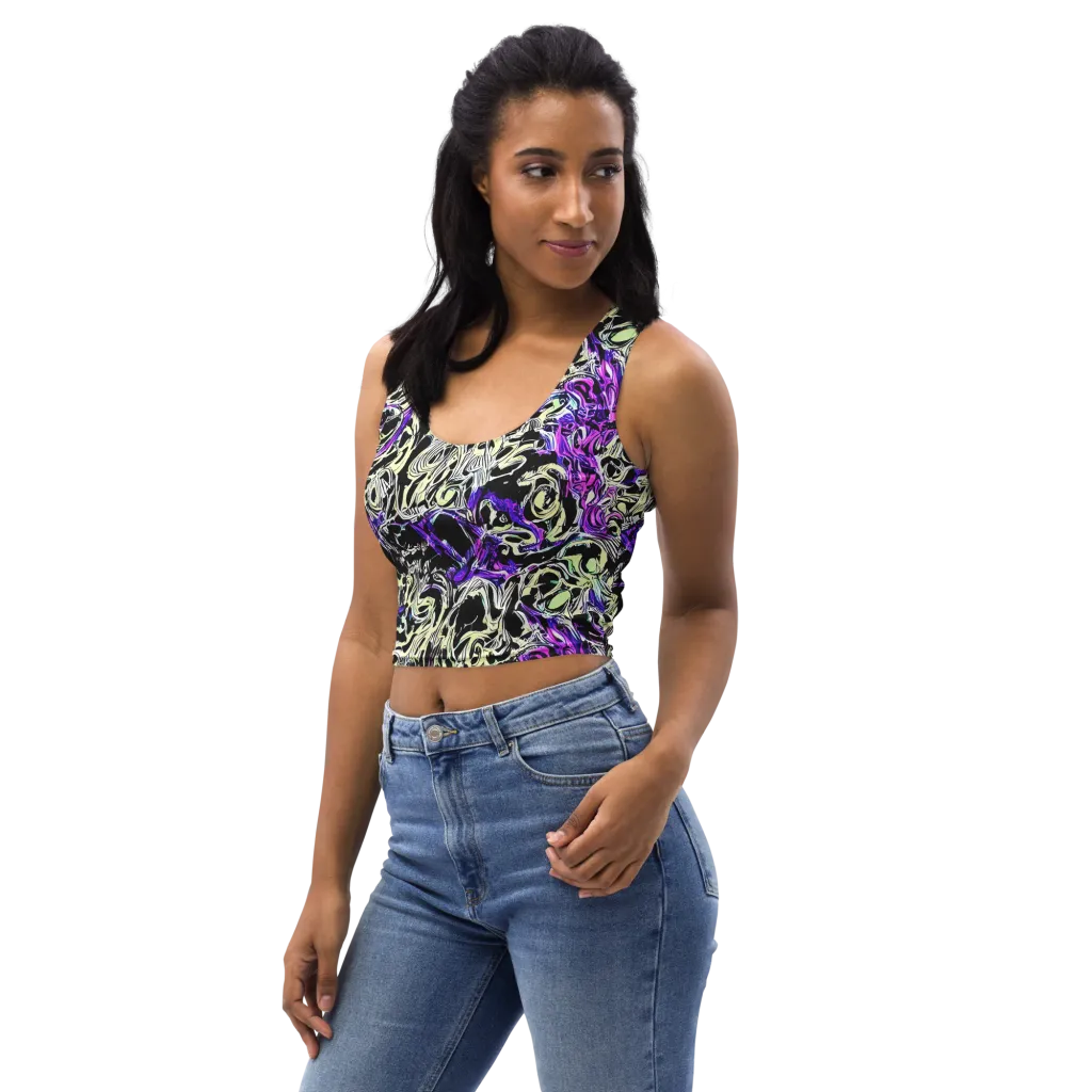 Neon Noir on Crop Top — Left Front