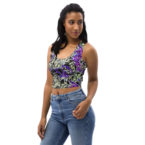 Neon Noir on a Crop Top
