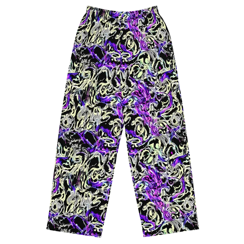 Neon Noir on Wide-Leg Pants — Front