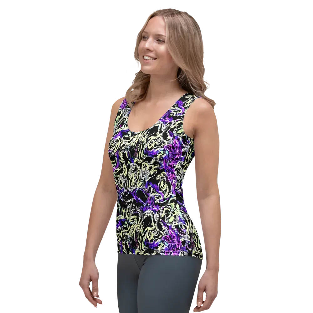 Neon Noir on Women's Tank Top — Left Front