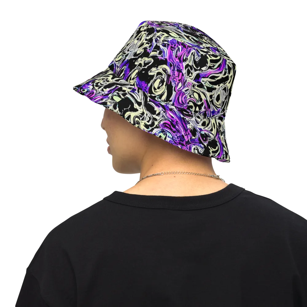 Neon Noir on Reversible Bucket Hat — Back Inside
