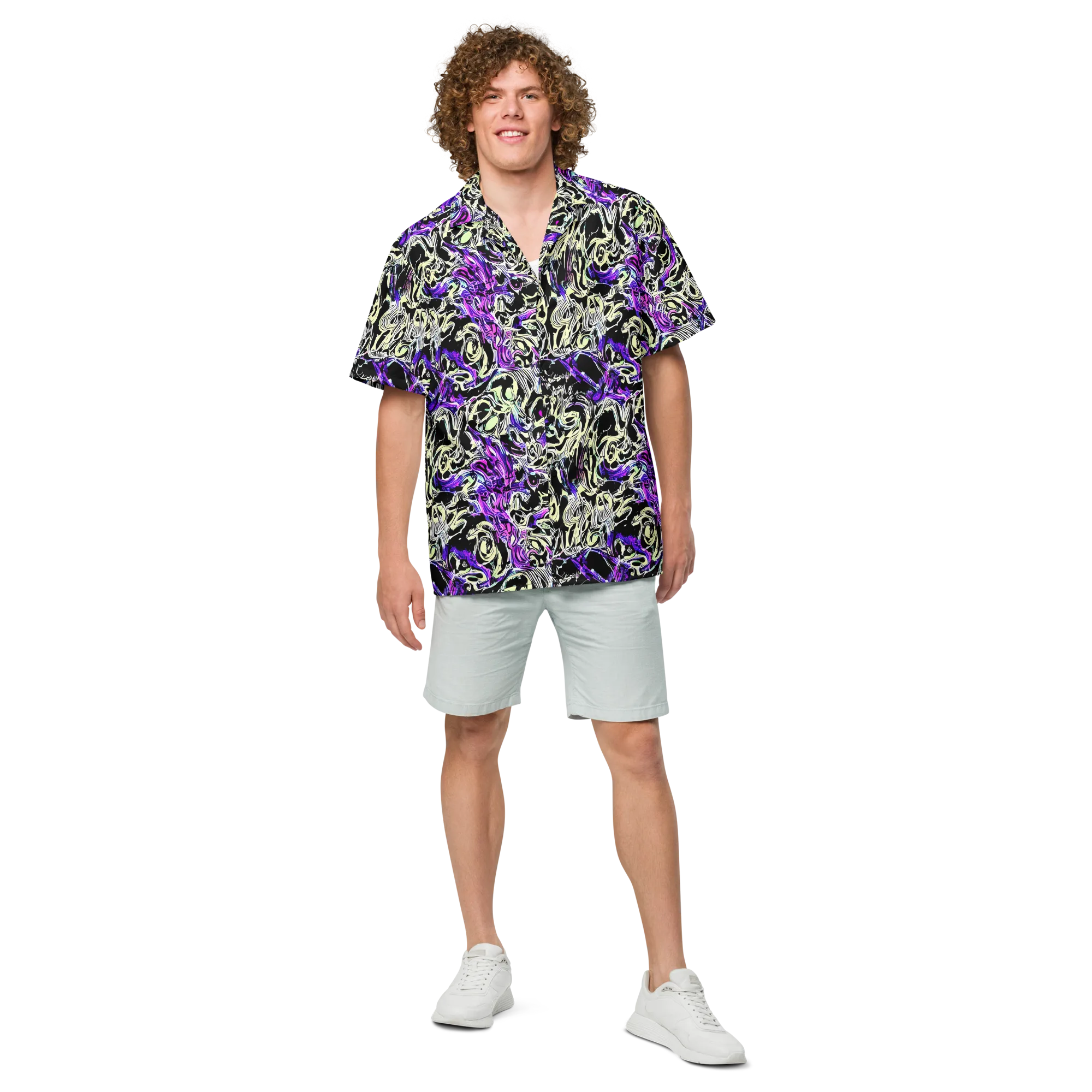 Neon Noir on Button Shirt — Front