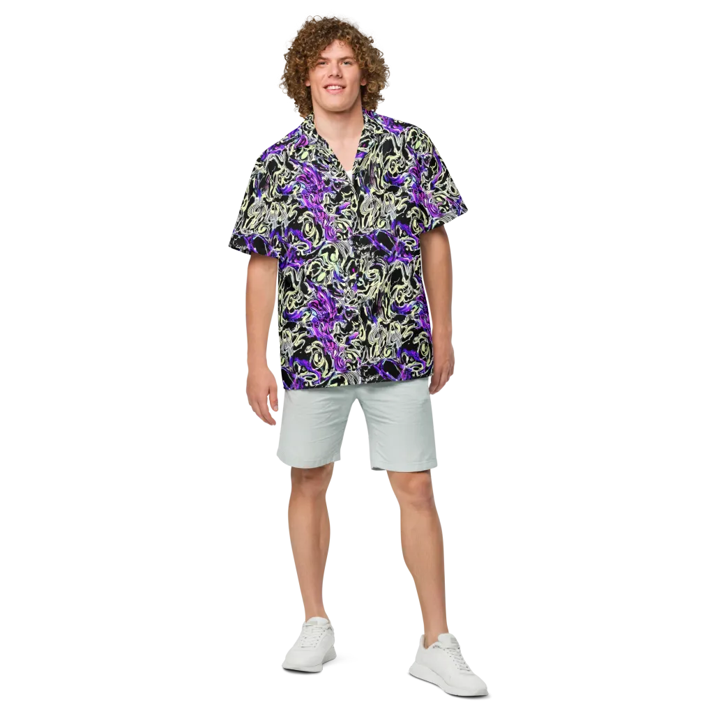 Neon Noir on Button Shirt — Front